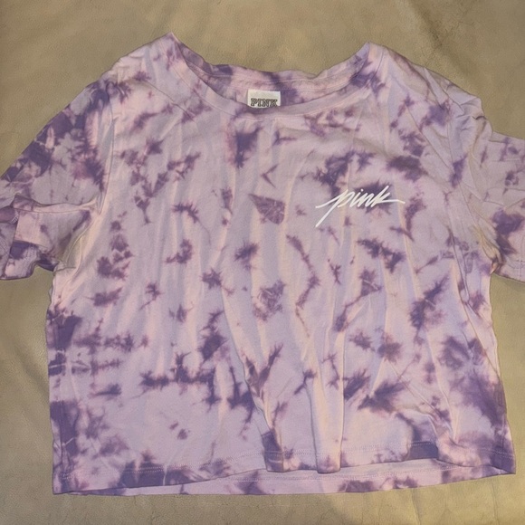 PINK Victoria's Secret Tops - Purple Tie Dye PINK Tshirt Top